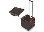 Carrello Spesa In Plastica Cart T Pieghevole Con Ruote - 35 L - Cassetta Di Trasporto Mobile Con Manico Telescopico - Cestino Spesa Carrello Spesa Arrotolabile Pieghevole Carrello Spesa Cestino Carrello