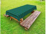 Abakuhaus Tovaglia Natalizia Per Esterni, Sagome Festive Di Alberi Con Stelle, Verde Acqua E Multicolore, 145X265 Cm