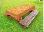 Abakuhaus Tovaglia Lotus Outdoor, Mandala Spirituale Con Girasoli Colori Caldi E Culturali Amici Buddisti, Arancione, 145X305 Cm