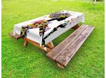 Abakuhaus Tovaglia Da Esterno Con Farfalle, Moda Femminile Con Fiori E Farfalle, Foglie Decorative, Stampa Bosco Naturale, Multicolore, 145X305 Cm
