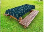 Abakuhaus Tovaglia Outdoor Con Piume, Motivi Esotici Multicolori Con Piume Di Pavone Mediorientali Su Sfondo Scuro, Multicolore, 145X265 Cm