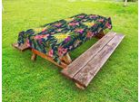 Abakuhaus Luau Tovaglia Da Esterno, Blooming Jungle Con Effetto Acquerello Fiori Hawaiani, Multicolore, 145X265 Cm