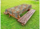 Abakuhaus Tovaglia Vintage Da Esterno, Composizione Grungy Artistica Con Ricchi Motivi Floreali Che Rappresentano Il Leggero Risveglio Primaverile Delle Foglie, Multicolore, 145X210 Cm