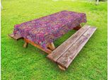Abakuhaus Tovaglia Paisley Outdoor, Motivi Classici Asiatici Con Fiori Come Foglie Di Girasole E Forme Ornamentali, Multicolore, 145X305 Cm