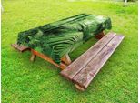 Abakuhaus Tovaglia Per Esterni Con Motivo Foresta Pluviale, Palme E Piante Esotiche Nella Giungla Tropicale, Natura Selvaggia, Tema Zen, Verde, 145X305 Cm