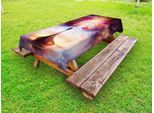 Abakuhaus Tovaglia Psichedelica Per Esterni, Retro Psichedelico Mistico Con Effetto Fiamme Ardenti, Multicolore, 145X210 Cm