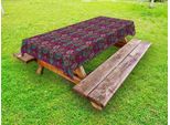 Abakuhaus Tovaglia Paisley Per Esterni, Motivi Floreali Colorati Con Motivi Astratti Tradizionali Disegnati A Mano, Lampone E Multicolore, 145X265 Cm