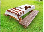 Abakuhaus Tovaglia Texas Star Outdoor, Motivi Culturali Occidentali Con Una Citazione Sul Sud-Ovest Degli Stati Uniti, Marrone Scuro E Marrone, 145X265 Cm