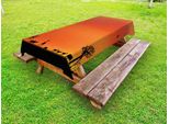 Abakuhaus Africa Tovaglia Da Esterno, Panorama Con Animali Safari, Gabbiani E Riflessi Sullo Sfondo In Un Paesaggio Al Tramonto, Arancione Bruciato E Nero, 145X305 Cm