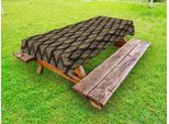 Abakuhaus Tovaglia Art DéCo Per Esterni, Stile Art DéCo Ispirato All'era Del Jazz Con Motivo A Piume Di Pavone Disposte Verticalmente, Arancione Pallido E Marrone Scuro, 145X305 Cm