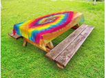 Abakuhaus Tovaglia Tie Dye Per Esterni, Motivi Batik Colorati E Astratti A Forma Di Spirale, Stile Hippie Shibori Artistico, Multicolore, 145X265 Cm