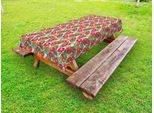 Abakuhaus Tovaglia Outdoor Foresta Vergine, Piccoli Mazzi Di Fiori Di Ibisco Rosa E Arancione, Foglie Di Monstera E Palma, Multicolore, 145X210 Cm