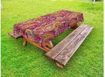 Abakuhaus Tovaglia Paisley Outdoor, Motivo Paisley Basato Sul Tradizionale Design Culturale Asiatico Orientale, Multicolore, 145X305 Cm