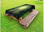 Abakuhaus Tovaglia Da Esterno Dark Forest, Scena Fantasy Con Una Strega Che Lancia Un Incantesimo Nella Foresta Spettrale, Verde Chiaro E Grigio Scuro, 145X265 Cm