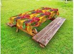 Abakuhaus Tovaglia Colorata Per Esterni, Frutta Esotica Tropicale Fresca E Succosa - Ananas, Bacche, Anguria, Uva, Arancia, Multicolore, 145X210 Cm
