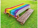 Abakuhaus Stolz Tovaglia Da Esterno, Sfumature Arcobaleno, Linee Colorate, Amore, Lgbt, Felicità E Gioia, Multicolore, 145X305 Cm