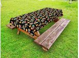 Abakuhaus Tovaglia ZuckerschäDel Outdoor, Tema Del Giorno Dei Morti, Motivo Grafico Spettrale Con Teschi E Motivi Floreali Astratti, Multicolore, 145X265 Cm
