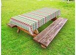 Abakuhaus Tovaglia In Stile Folk Per Esterni, Motivo Scandinavo Con Cavallo Dala Svedese E Fiori, Verde Vermiglio, 145X305 Cm