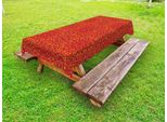 Abakuhaus Tovaglia Red Mandala Outdoor, Motivi Tribali Orientali Ornamenti Arabeschi Tonalità Calde Motivi Floreali Simbolici, Viola Senape Arancione, 145X305 Cm