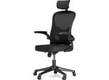 Sedia Da Ufficio - Sedia Ergonomica Da Ufficio - Sedia Girevole Con Supporto Lombare - Poggiatesta, Braccioli E Altezza Regolabili - Nero