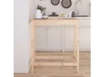 The Living Store Tavolo Da Bar 100X50X110 Cm In Legno Di Pino Massiccio