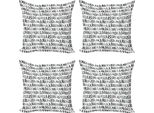 Abakuhaus Set Di Federe Astratte (4 Pezzi), Strisce Ricciolute Casuali, Stampa Digitale Moderna Su Entrambi I Lati, 40 Cm X 40 Cm, Tortora Scuro Azzurro Pallido