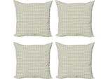 Abakuhaus Set Di Federe Etnici (4 Pezzi), Design Assialmente Simmetrico, Stampa Digitale Moderna Su Entrambi I Lati, 45 Cm X 45 Cm, Multicolore