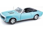 Maisto - 1967 Chevrolet Camaro Ss 396 Convertibile, Turchese Metallizzato, 1:18