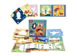 Tooky Toy Tangram TF642 Puzzle Magnetico In Legno Forme Geometriche Sagome 18 Pezzi Colorati