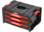 Qbrick System Pro Drawer 3 Toolbox 2.0 Basic Impilabile 450 X 310 X 244 Mm 3X 4,5 L IP54 Con Tre Cassetti 9 Inserti