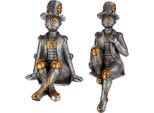 Gilde Kantensitzerfigur, "Tin Man"", Mannmotiv, Kunstharz, Silberfarben, , 2 StüCk Wie Abgebildet, L. 19 Cm, B. 17 Cm, H. 30,5 Cm 89416/Abverkauf Nur Solange Vorrat Reicht"