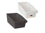 Set Di 2 Armadietti Per Medicinali Novaliv - 25 X 12 Cm Bianchi E Grigio Antracite Con Divisorio - Contenitore Per Pillole, Gesso E Vitamine