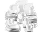 Servizio Da Tavola In Porcellana, Servizio Per 6/12, Bianco, Bianco 60 Pz