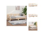 Vidaxl Letto Da Giorno Allungabile In Pino Massiccio 2X(80X200) Cm - Letti E Strutture Letto