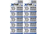 10X Xcell Litio A Bottone CR1616 3V/50Mah (2X Confezione Da 5)