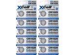10X Xcell Litio A Bottone CR1620 3V/70Mah (2X Confezione Da 5)