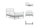 Vidaxl Struttura Letto In Metallo Grigio 120X200 Cm - Letti E Strutture Letto