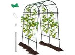 Costway Arco Da Giardino Per Piante Rampicanti, Traliccio Alto 230 Cm Con Struttura Metallica Rivestita In Pe, Supporto Per Rampicanti Arco Per Rose Arco Per Frutta