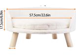 Divano Letto Per Animali Domestici, Poltrona Per Gatti Rialzata, Cuscino Rimovibile, 61,5 Cm