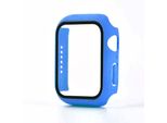 Smartphonica Custodia Con Pellicola Protettiva In Vetro Per Apple Watch 45 Mm - Blu