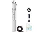 Pompa Per Acqua Sommergibile A Energia Solare, Regolatore Incorporato, Prevalenza Massima 35 M, 370 W Dc 24V