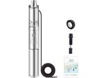 Pompa Sommersa Ad Energia Solare, Regolatore Incorporato, Prevalenza Massima 35 M, 150 W DC12V