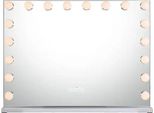 Specchio Per Il Trucco, Luci Led Regolabili, Altoparlante Bluetooth, 80 X 58 Cm (18 Lampadine)
