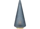 Albero Di Natale In Vetro Con Led, 37 Cm, Blu