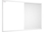 Lavagna In Sughero Bianco E Magnetica Bianca Combi 60X40Cm Cornice Bianca In Legno Laccato