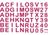 Roth 658118 Lettere Da Stirare Per Cono Scolastico In Tessuto Fai Da Te, Rosso