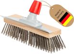 Novaliv Robusta Spazzola Metallica Per Muschio - Efficiente Rimozione Del Muschio, Spazzola Metallica, 6 File Di Setole Metalliche, Per Pavimentazione E Giardino, Scopa D'acciaio, Raschietto Per Muschio, Scopa Per Pizza, Spazzola Per Pizza In Pietra