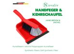 Novaliv 2 Pezzi Set Paletta Set Paletta Rosso Paletta In Plastica Scopa Per Spazzare Spazzola A Mano Setole Sintetiche Ppn Paletta Set Paletta 20 Cm - Adatto Per Il Campeggio Spazzatrice E Paletta
