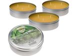 Candela Citronella A 3 Stoppini Con Coperchio - 4 Pezzi - Candela Profumata Alla Citronella (Grande / 3 Stoppini)