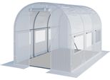Toolport Serra Da Giardino Tunnel Serra Orto Stabile E Robusto 2X3M - Telo Pe 180G/M² Bianco Transparente
